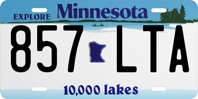 MN license plate 857LTA