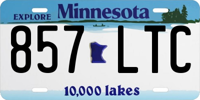 MN license plate 857LTC