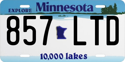 MN license plate 857LTD