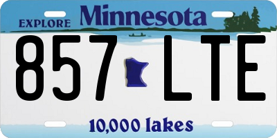 MN license plate 857LTE