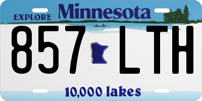 MN license plate 857LTH