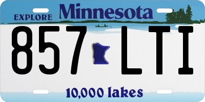 MN license plate 857LTI