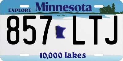 MN license plate 857LTJ