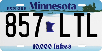 MN license plate 857LTL