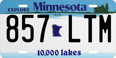 MN license plate 857LTM