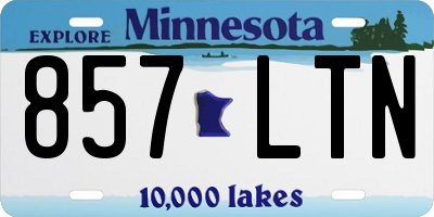 MN license plate 857LTN