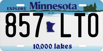 MN license plate 857LTO