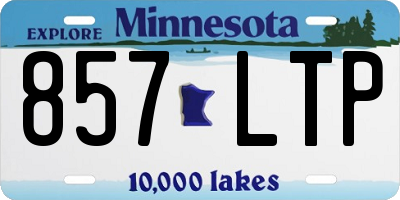MN license plate 857LTP
