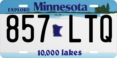 MN license plate 857LTQ