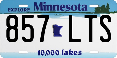 MN license plate 857LTS