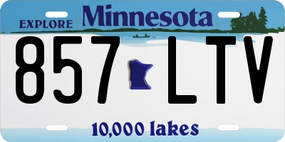 MN license plate 857LTV