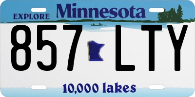 MN license plate 857LTY