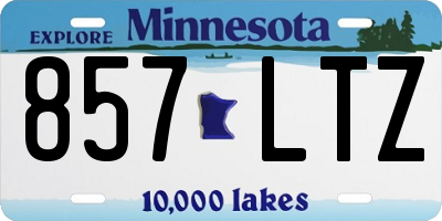 MN license plate 857LTZ