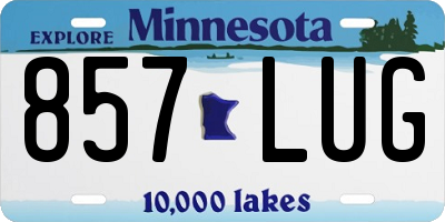 MN license plate 857LUG