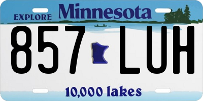 MN license plate 857LUH