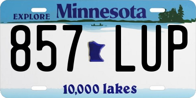 MN license plate 857LUP