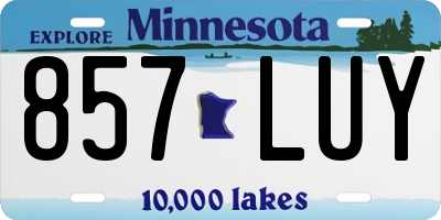 MN license plate 857LUY