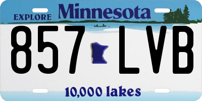 MN license plate 857LVB