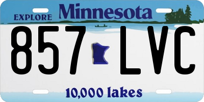 MN license plate 857LVC