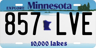 MN license plate 857LVE