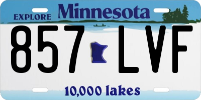 MN license plate 857LVF