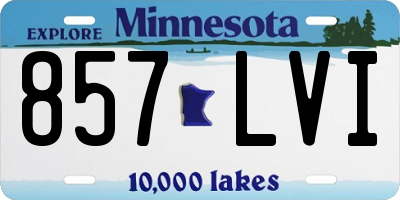 MN license plate 857LVI