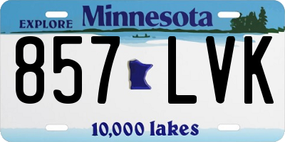 MN license plate 857LVK
