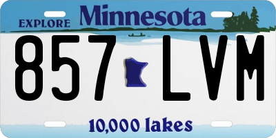 MN license plate 857LVM