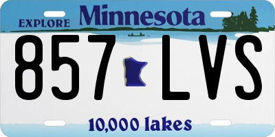 MN license plate 857LVS