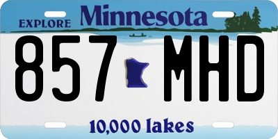 MN license plate 857MHD