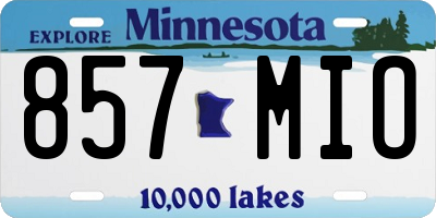 MN license plate 857MIO