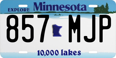 MN license plate 857MJP
