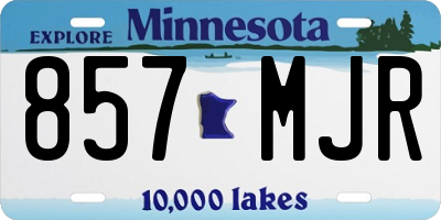 MN license plate 857MJR