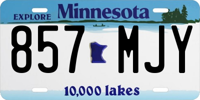 MN license plate 857MJY