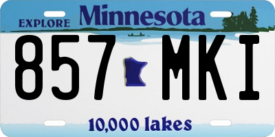 MN license plate 857MKI