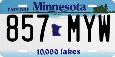 MN license plate 857MYW
