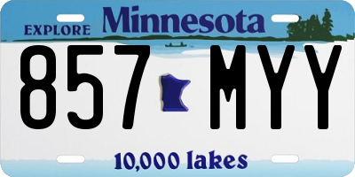 MN license plate 857MYY