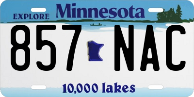 MN license plate 857NAC