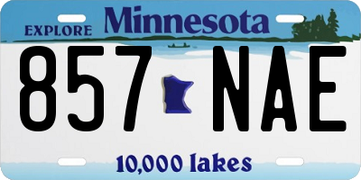 MN license plate 857NAE