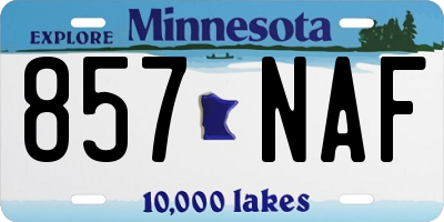MN license plate 857NAF