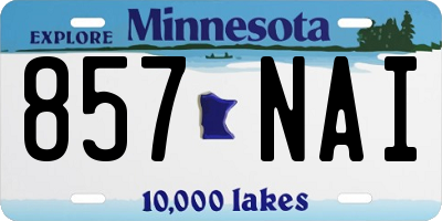 MN license plate 857NAI