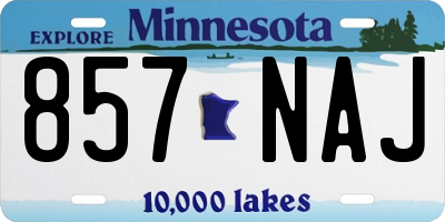 MN license plate 857NAJ