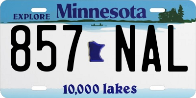 MN license plate 857NAL