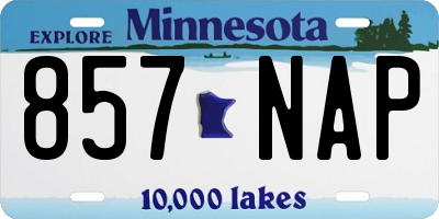 MN license plate 857NAP