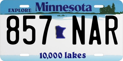 MN license plate 857NAR