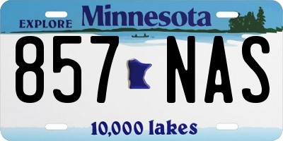 MN license plate 857NAS