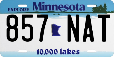 MN license plate 857NAT