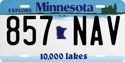 MN license plate 857NAV