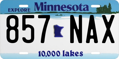 MN license plate 857NAX