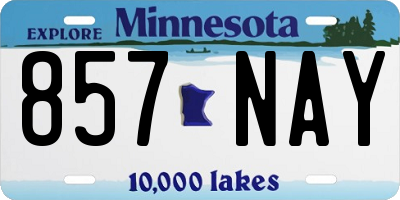 MN license plate 857NAY